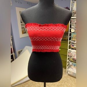 Red tube top